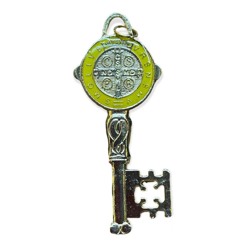 Llave De San Benito Dije Baño De Oro Encapsulado 5cm Varios