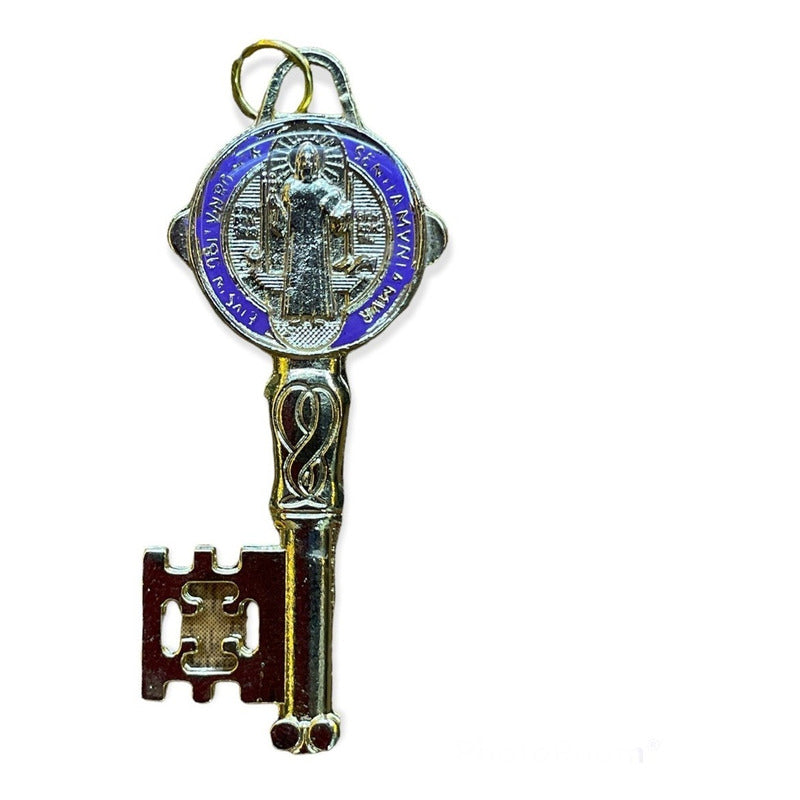 Llave De San Benito Dije Baño De Oro Encapsulado 5cm Varios