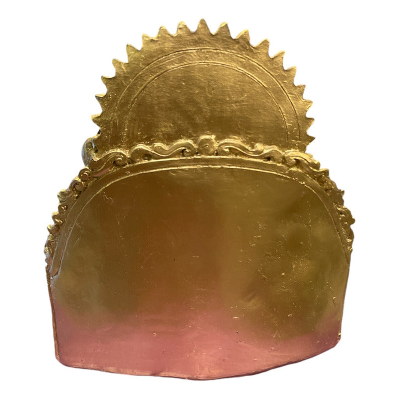 Estatua Ganesh Trono Resina 14 Cm.