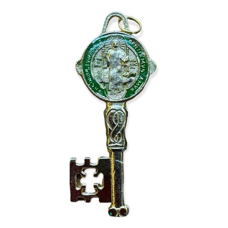 Llave De San Benito Dije Baño De Oro Encapsulado 5cm Varios