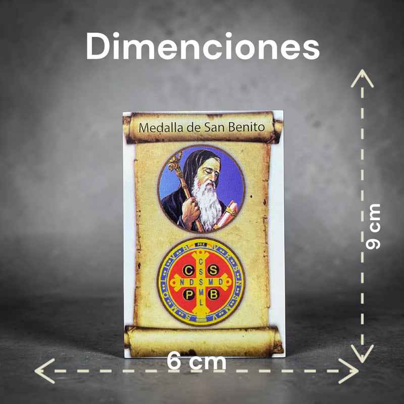 Estampas Coleccionables Esoterismo 5 Piezas Iguales Por Pac San Benito Religióso