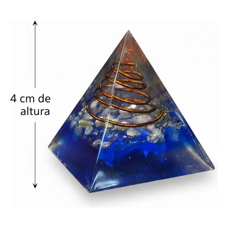 Piramide Orgonita 4 Cm De Altura Azul by HEREJE