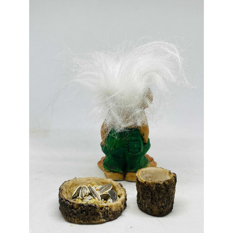 Troll Bondad + Comedero 9cm Figura De Resina Nacional