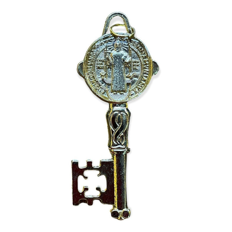 Llave De San Benito Dije Baño De Oro Encapsulado 5cm Varios
