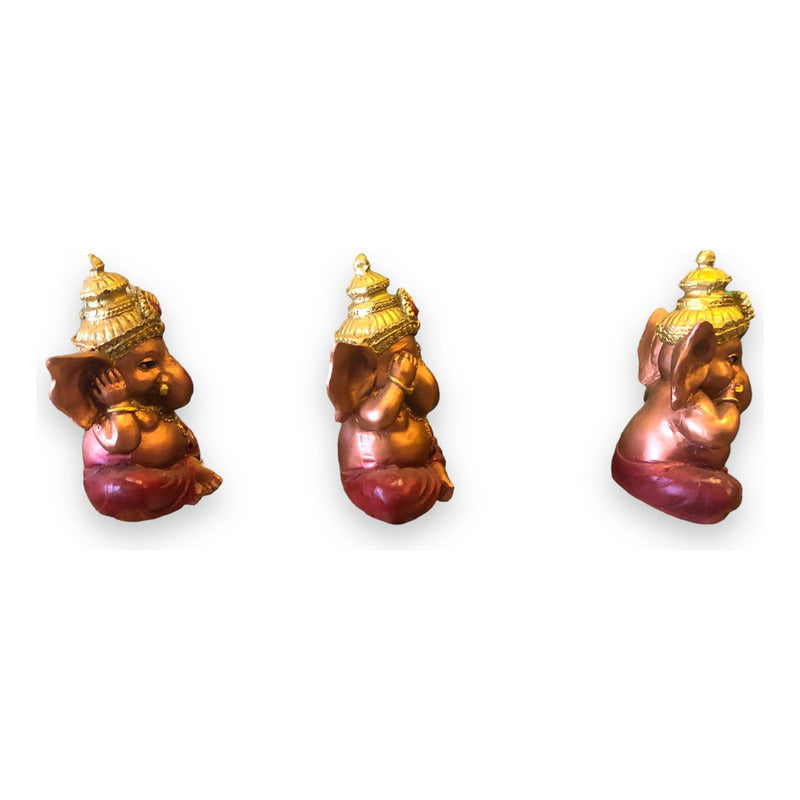 Juego De 3 Ganesh 10cm