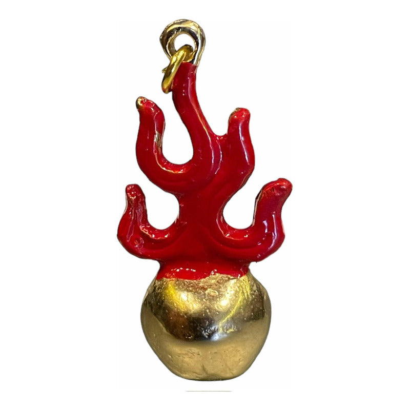 Bola De Fuego Amuleto De Feng Shui Baño De Oro 3 Cm Alto