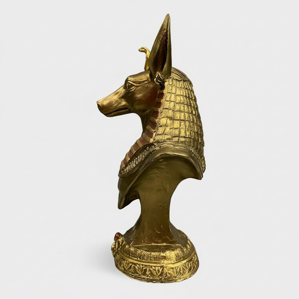 Anubis Egipcio Figura De Resina 23cm Tipo Bronce