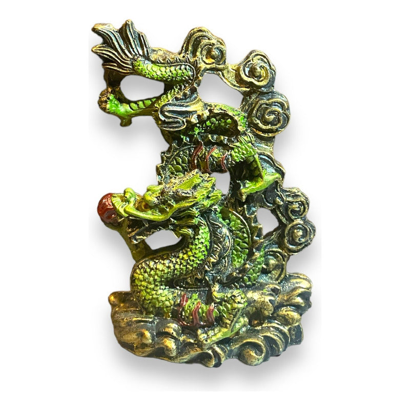 Dragón Año Chino Figura De Resina 11cm Feng Shui