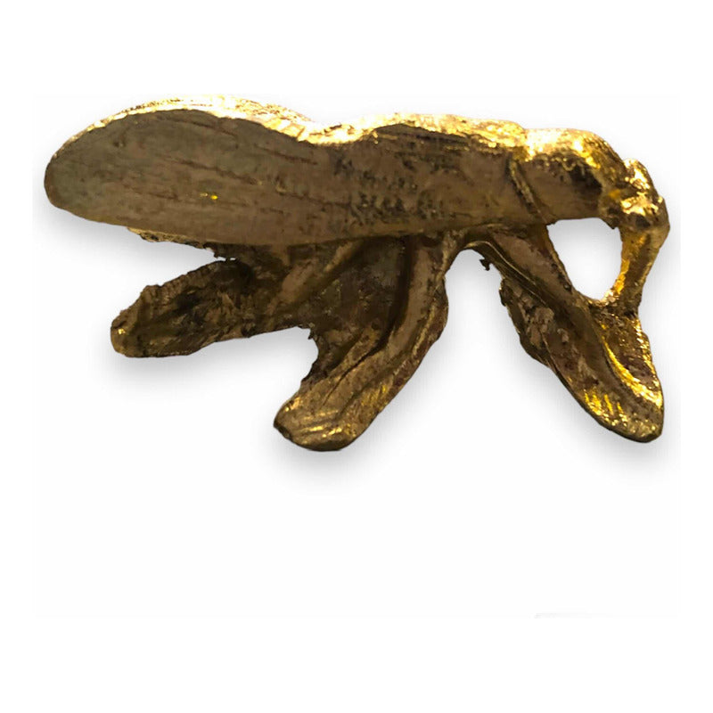 Cigarra Dorada De Metal Amuleto Feng Shui