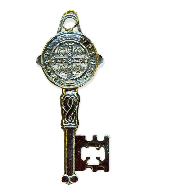 Llave De San Benito Dije Baño De Oro Encapsulado 5cm Varios