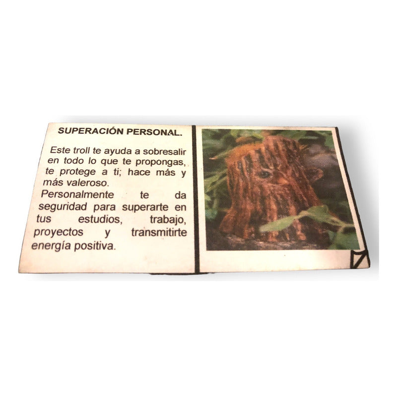 Troll Superación Personal + Comedero 11 Cm Figura De Resina