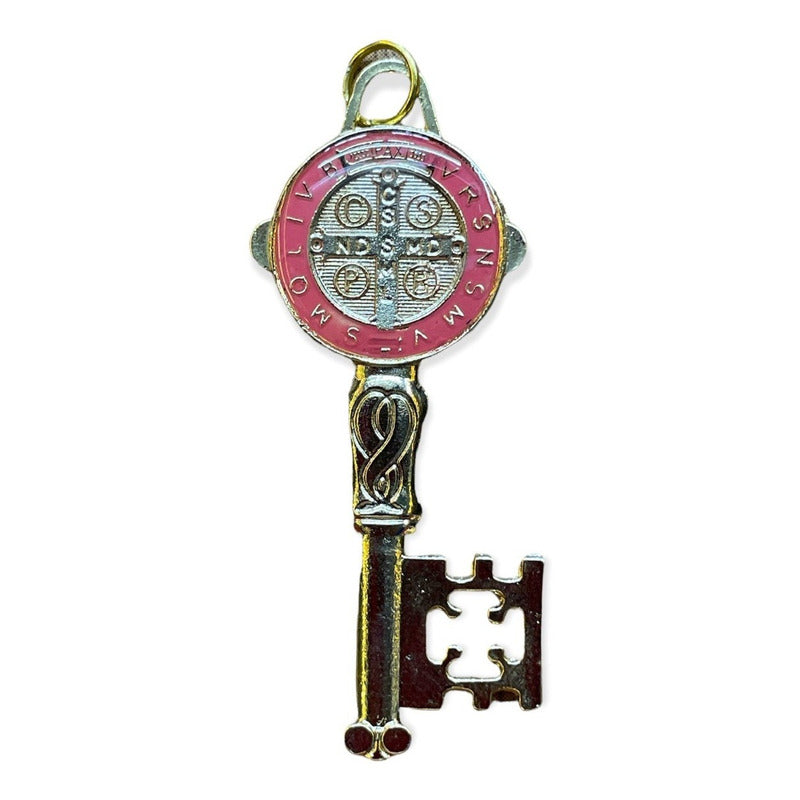 Llave De San Benito Dije Baño De Oro Encapsulado 5cm Varios