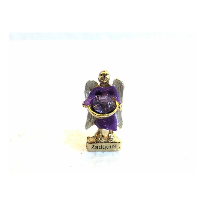 7 Arcangeles Juego Baño De Oro Con Cristal 3 Cm