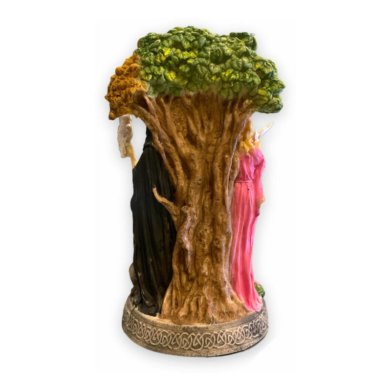 Triple Diosa Hecate Diosa Celta Figura En Resina 25 Cm