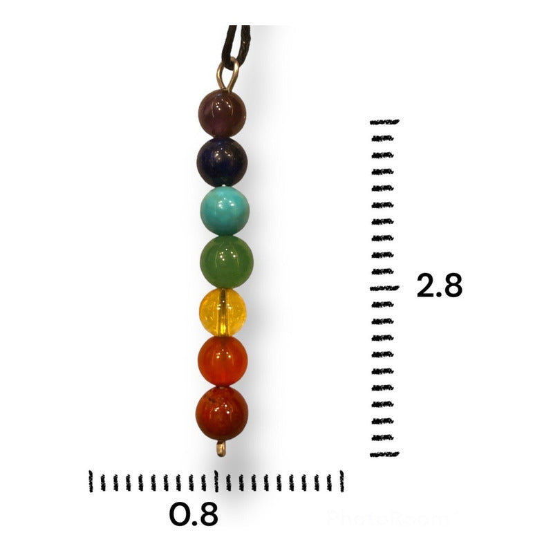 7 Chakras Dije Colgante Con Cuarzo