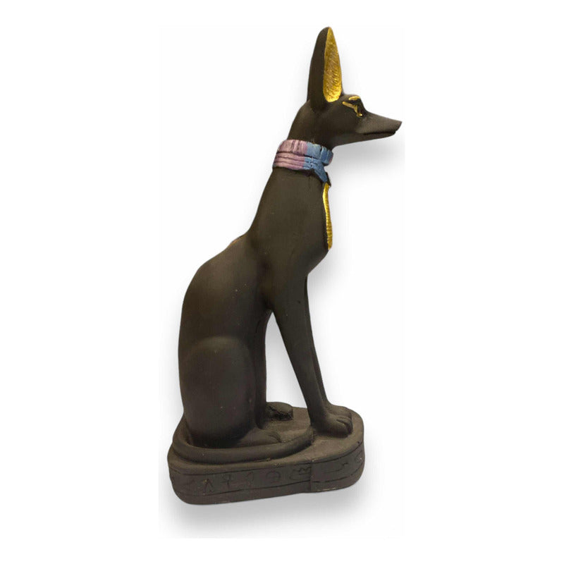 Anubis Echado Figura De Resina 23cm
