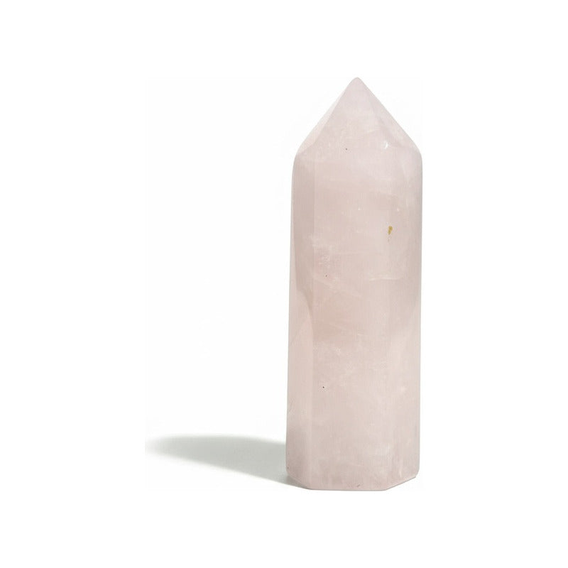 Obelisco De Cuarzo Con Los Chakras Grabados 7cm Rosa
