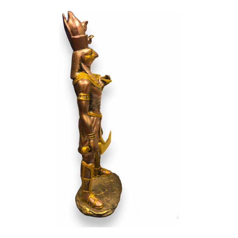 Horus Cromado 29cm Figura De Resina
