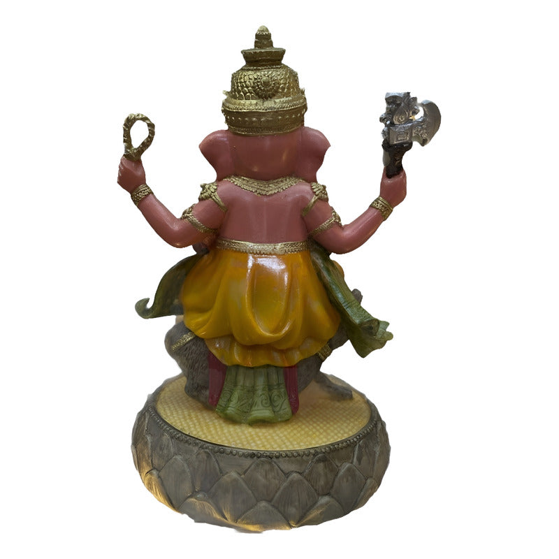Estatua Ganesh Ratón Resina 20 Cm Altura.