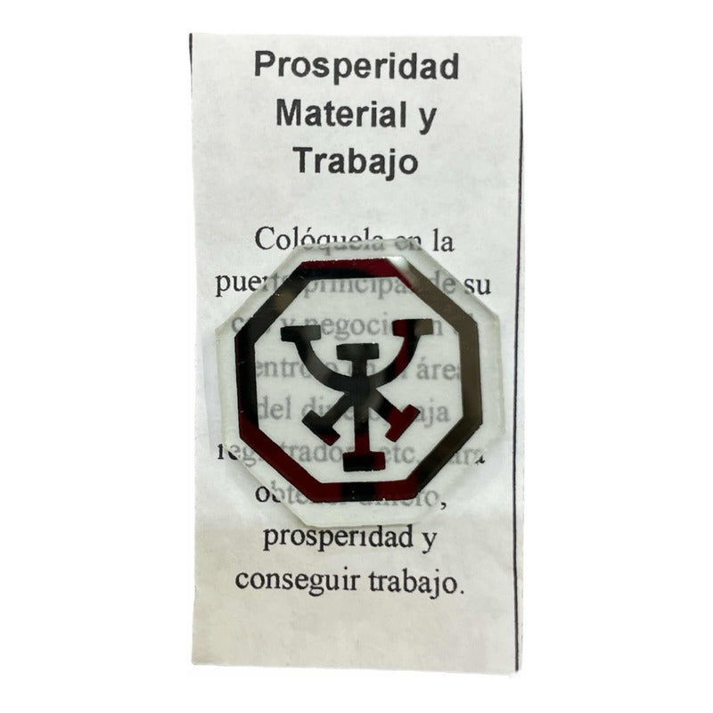 Prosperidad Material Y De Trabajo Amuleto En Espejo De 3cm
