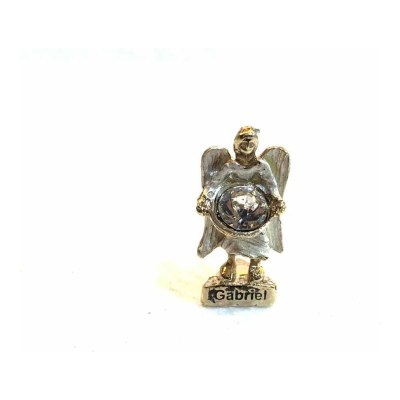 7 Arcangeles Juego Baño De Oro Con Cristal 3 Cm
