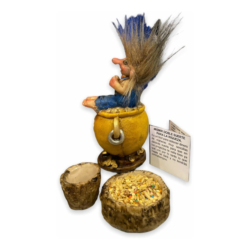 Troll Mismir Doble Suerte + Comedero + Semillas 11.5x7x6 Cm.