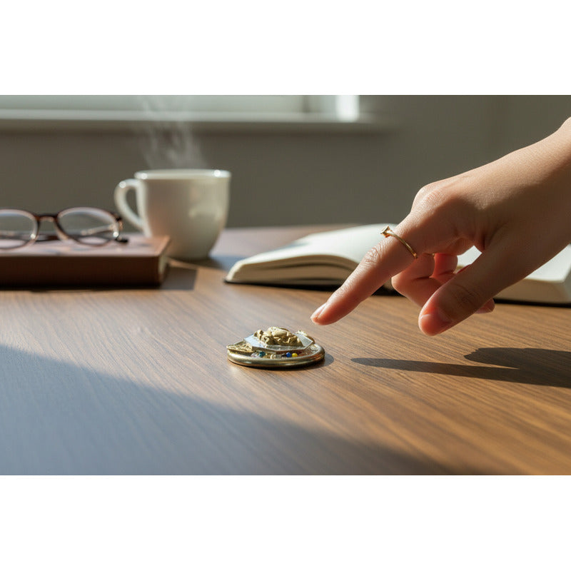 Caballo En Espejo En Argolla Figura De Resina 4.5cm Diametro