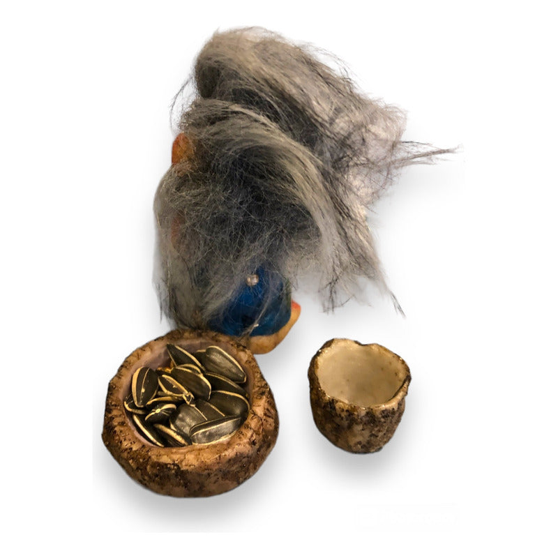 Troll Amor Puro + Comedero 11cm Figura De Resina Nacional