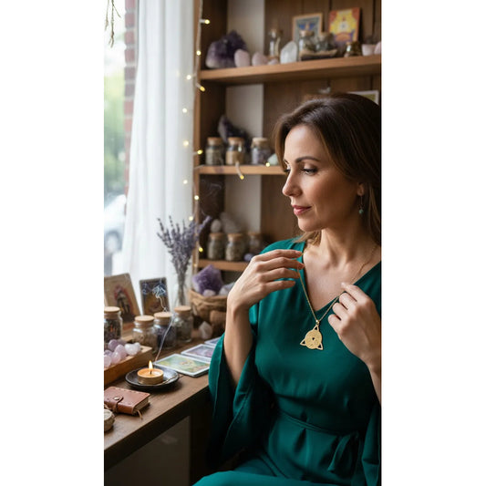 Triqueta Dije De Acero Inoxidable Con Cadena En Color Dorado Dorado