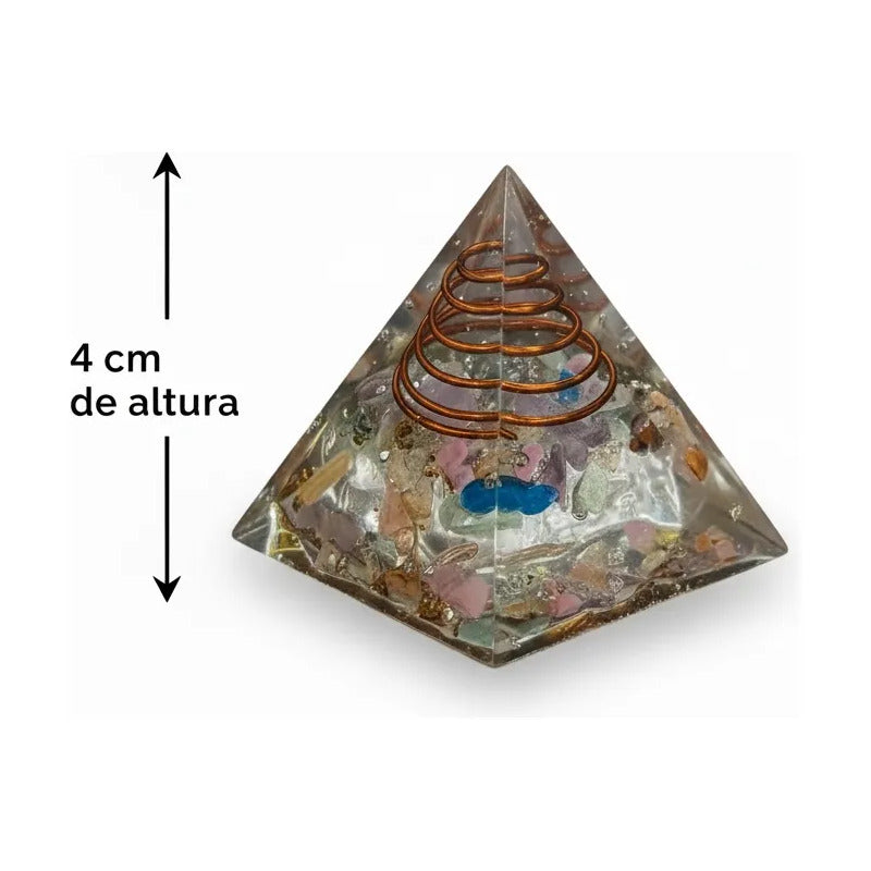 Piramide Orgonita 4 Cm De Altura Transparente by HEREJE