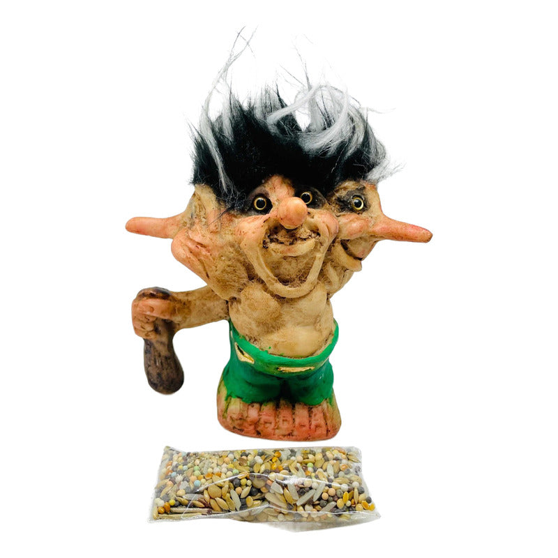 Troll Éxito 3 Cabezas + Semillas + Hoja Activación 10 Cm