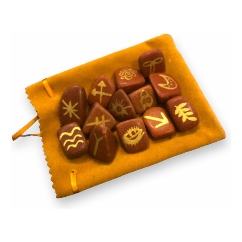 Runas Brujas Piedras De Gitana En Cuarzo 13 Piezas.