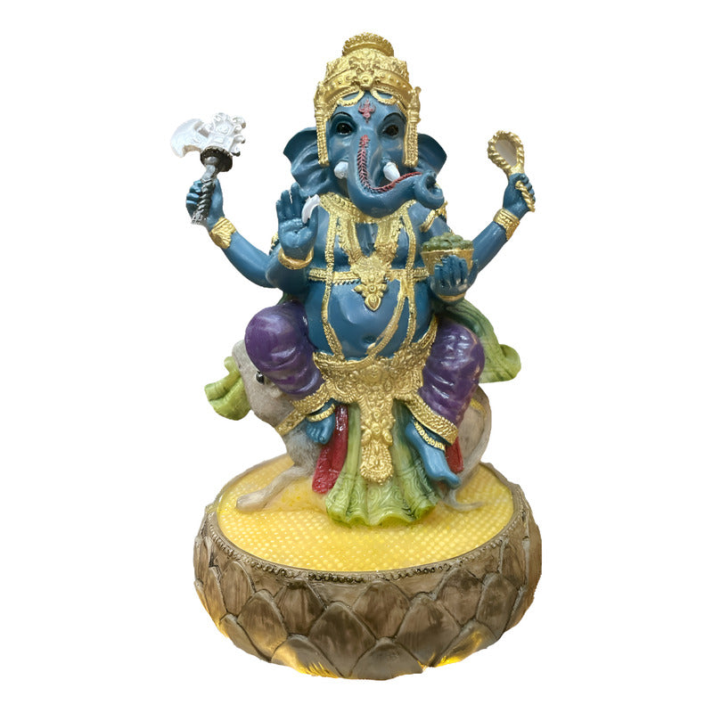 Estatua Ganesh Ratón Resina 20 Cm Altura.