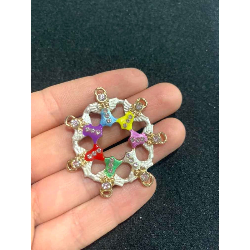 Círculo De Ángeles Baño De Oro Con Cristalprendedor