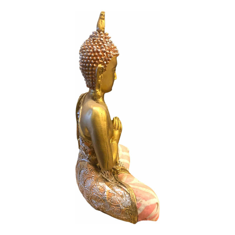Buda Con Tela  Dorado 25x18x7
