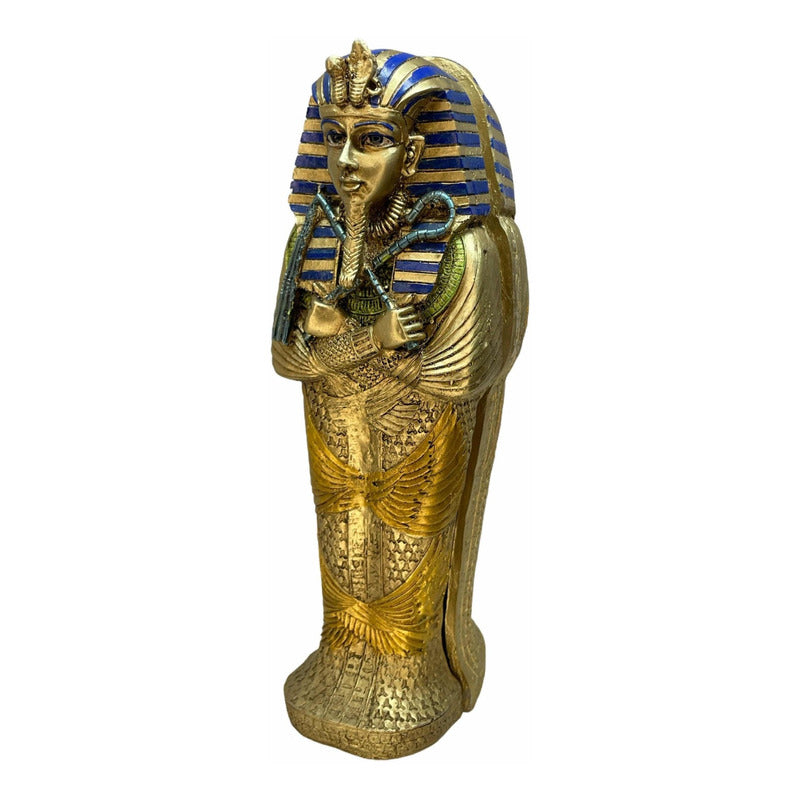 Zarcofago Tutancamon Egipcio En Resina Mexicana Artesanal