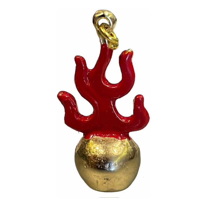 Bola De Fuego Amuleto De Feng Shui Baño De Oro 3 Cm Alto