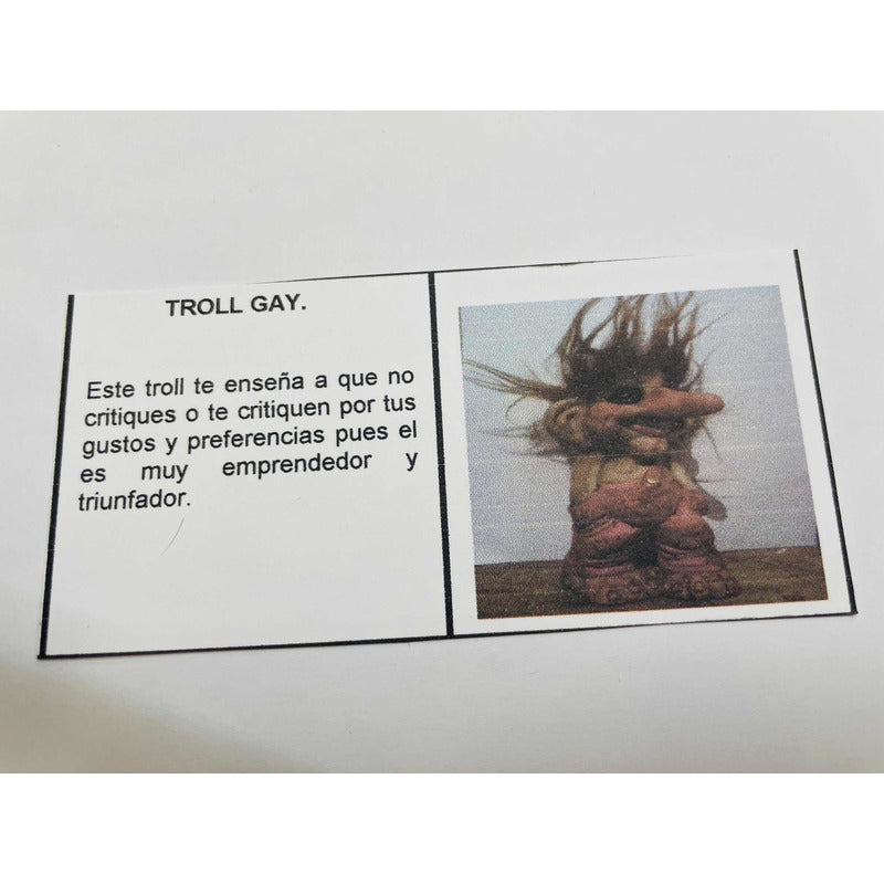 Troll Gay + Comedero 10 Cm Figura De Resina Nacional