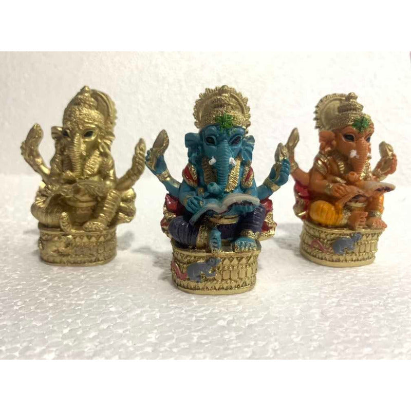 Ganesh Figura Resina Dios De La Prosperidad 7.5 Cm 1 Pieza