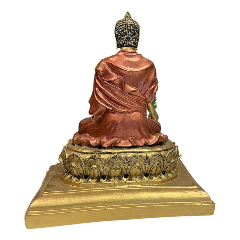 Buda De La Salud Y Meditación 15 Cm Escultura De Resina