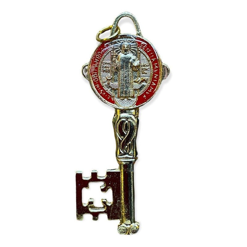 Llave De San Benito Dije Baño De Oro Encapsulado 5cm Varios