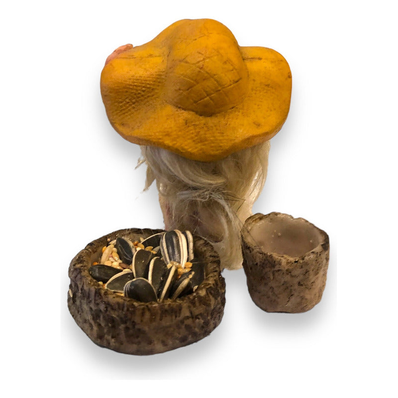 Troll Trabajo + Comedero 9 Cm Figura En Resina Nacional