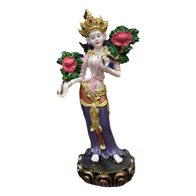 Estatua Buda Réplica Tara Blanca 20 Cm.