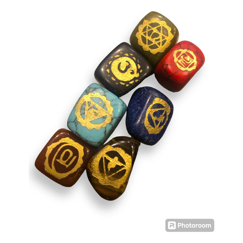 Runas De Cuarzo 7 Chakras Grabada