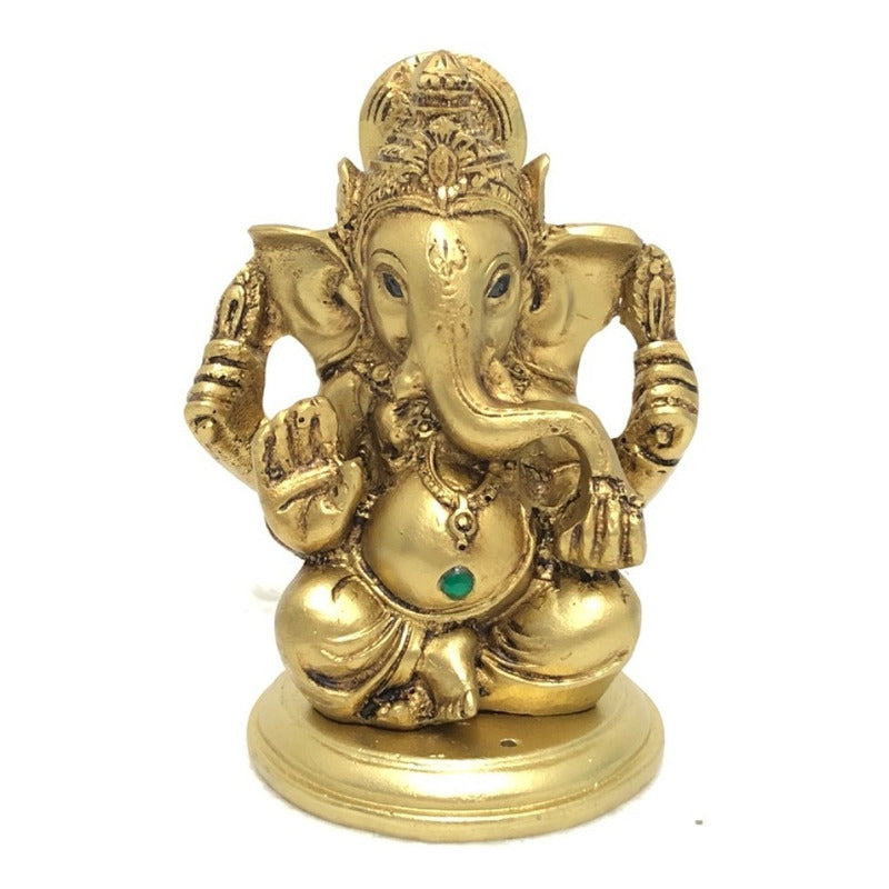 Ganesh 8.5 Cm Resina Nacional Pintado A Mano