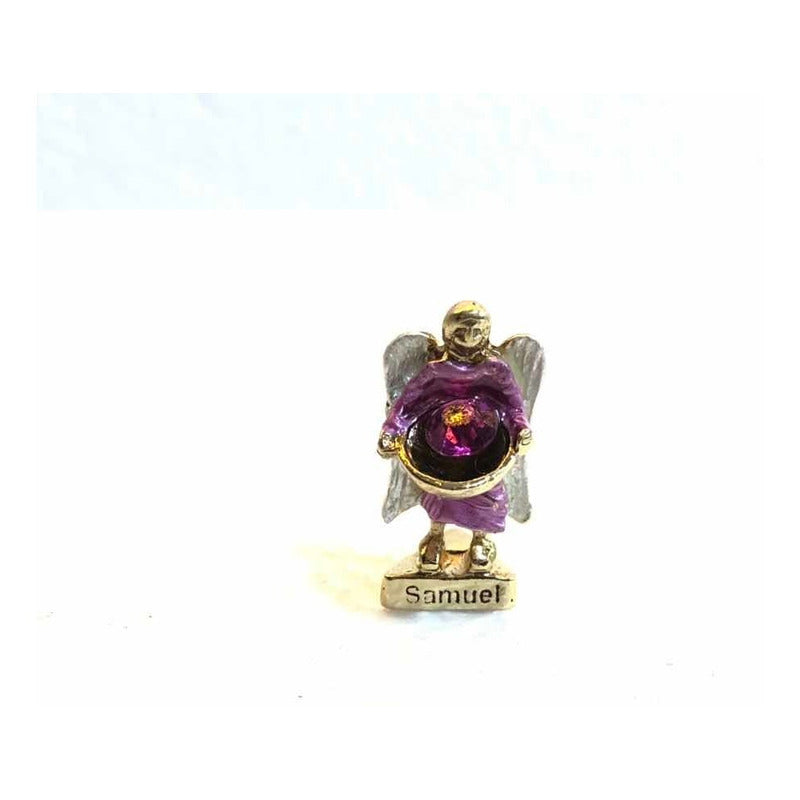 7 Arcangeles Juego Baño De Oro Con Cristal 3 Cm