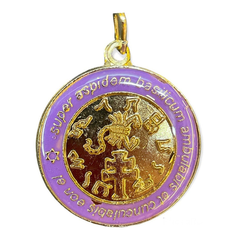Exterminador Talisman Amulento Encapsulado Y Baño De Oro 4cm