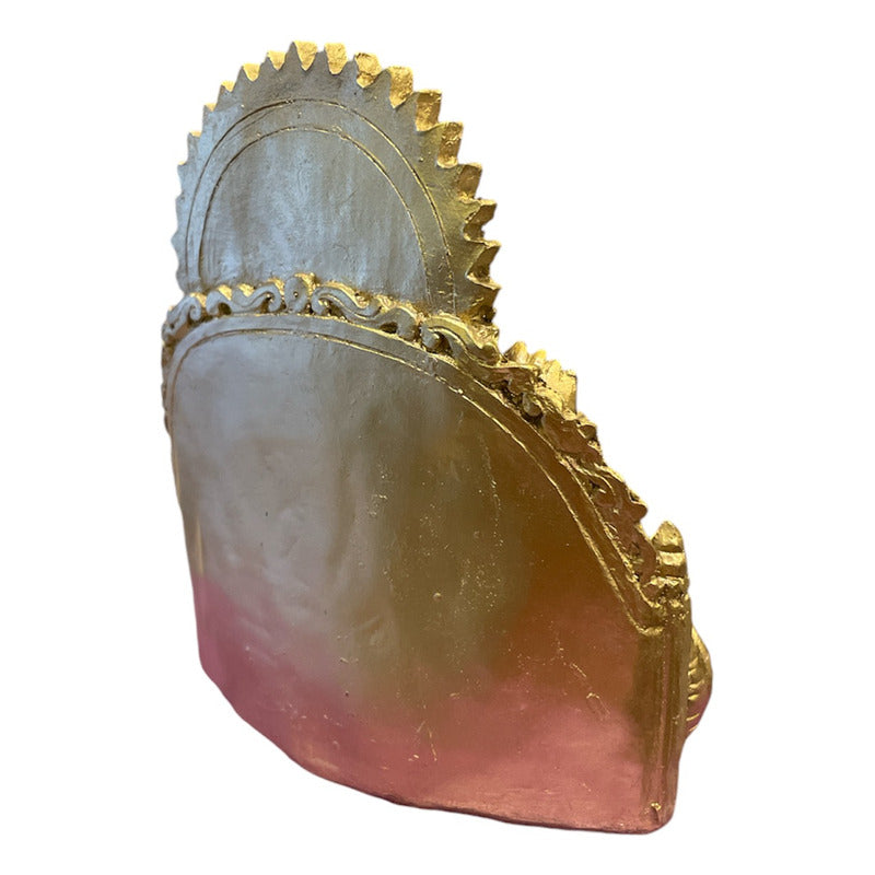 Estatua Ganesh Trono Resina 14 Cm.