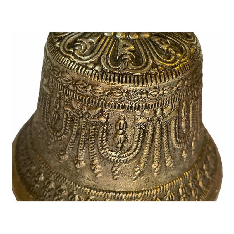 Campana Tibetana Cuenco Sanacion 7 Metales 14 Cm Alto