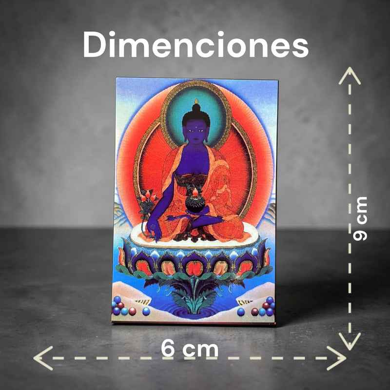 Estampas Coleccionables Esoterismo 5 Piezas Iguales Por Pac Buda De La Medicina Azul Deidades